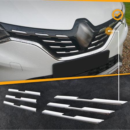 Lišty prednej masky Renault Captur 2019+ gril