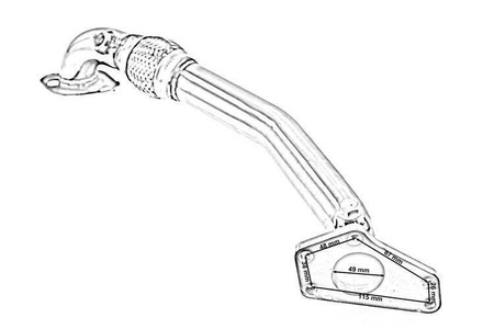 Výfukové potrubie Impreza 95-01 GC8 WRX