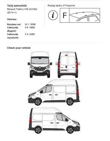 Strešný nosič na platforme Cruz Renault Trafic III