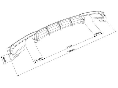 T DIFFUSER. BMW F30 M-PERMORMANCE SINGLE DUO