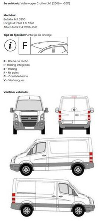 Strešný nosič Volkswagen Crafter I L1H1