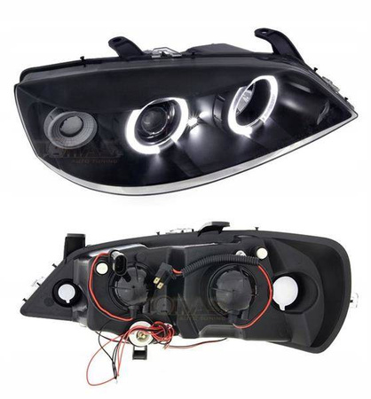 Svetlomety Opel Astra G BLACK RINGI