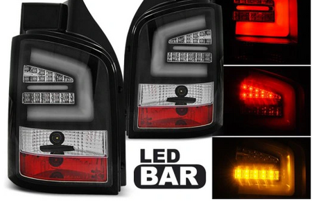 LED ZADNÉ SVETLÁ VW T5 03-09 ČIERNA LED BAR