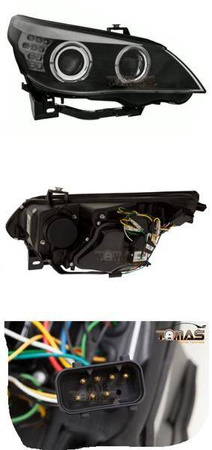 Svetlomety BMW E60/E61 03-07 čierne