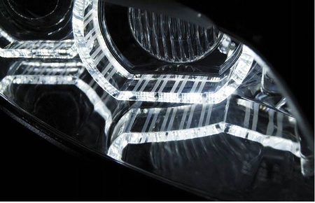 Svetlá bmw e92 06-10 drl chróm afs xenon