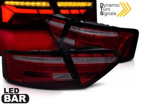 Červeno-dymové LED žiarovky pre AUDI A5 11-16 LIFT