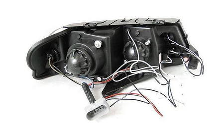 VW Passat B5 3BG BLACK RINGS + LED svetlomety