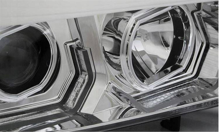 BMW E90 E91 05-08 viedol chrómové krúžky 3d lampy