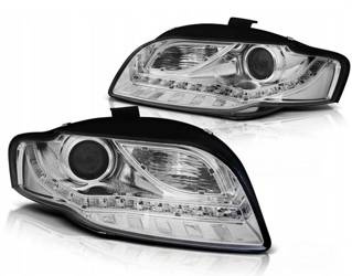 Svetlomety Audi A4 B7 04-08 chrómované led