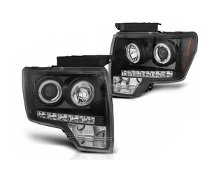 Krúžky svetlometov čierne pre Ford F150 Mk12 08-14