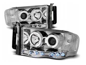 Svetlomety Nové Dodge Ram 02-06 Ringi Chrome
