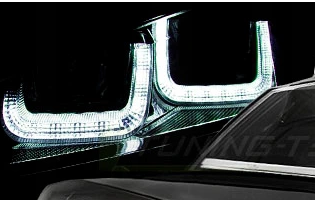 Svetlomety Vw Golf Vii 7 12-17 Black Led Drl