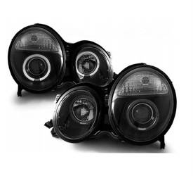 Svietidlá nové Mercedes W210 99-02 e-class krúžky čierne