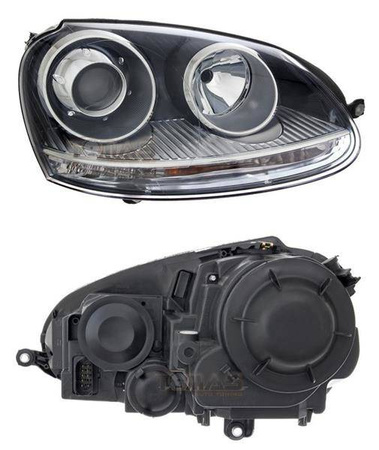 Svetlomety VW Golf 5 V GTI vzhľad BLACK