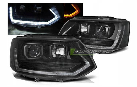Vw T5 žiarovky 10-15 led trubice čierna t6 vzhľad drl výťah