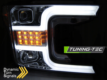 Chrómové svetlomety pre Ford F150 Mk13 17-20