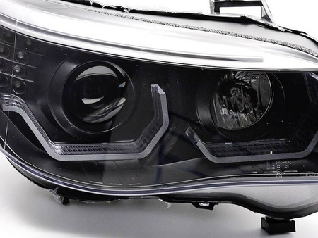 ANGEL EYES LED 3D BLACK svetlomety pre BMW E60 E61 03-07