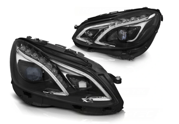 SVETLÁ MERCEDES W212 13-16 ČIERNE DRL FULL LED LIFT