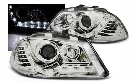 Seat Ibiza 6l 02-08 chrómové led svetlomety