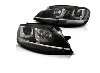 Svetlomety Vw Golf Vii 7 12-17 Black Led Drl