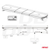 Beam LED výstražné svetlo 51 funkcií 137cm schválenie R65 R10 12-24V