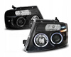 Svetlomety Ford F150 mk 11 04-08 angel eyes čierne