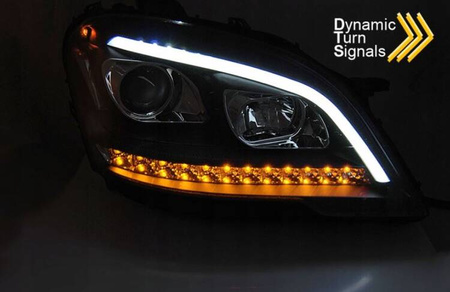 Lampa čierna LED do MERCEDES W164 ML 09-11 LIFT