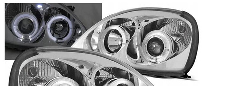 SVETLOMETY TOYOTA YARIS 99-03 RINGI CHRÓM
