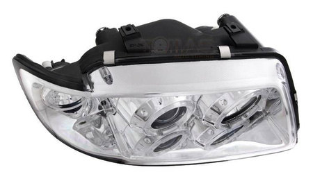 Svetlomety Audi A3 8L chrómové krúžky