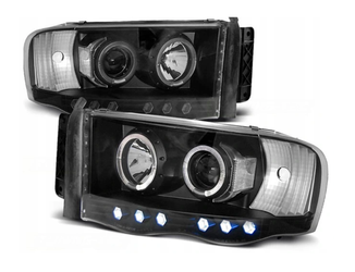 Svetlomety Nové Dodge Ram 02-06 Ringi Black