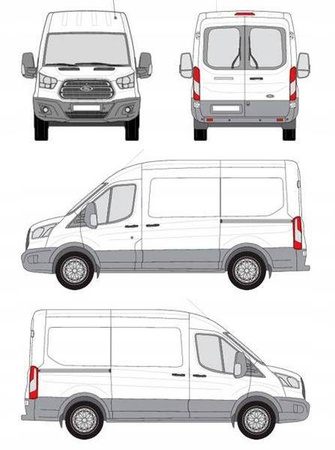 Strešná plošina kufra Ford Transit VIII L2H2