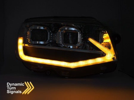 LED TUBE LIGHT BLACK DRL SEQ svetlomety pre VW T6 2015-2019