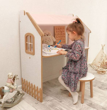 Hladký ružový písací stôl-bazár