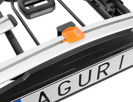 Nosič Aguri Active Bike so 4 bicyklami na závesnej plošine 