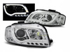 Svetlomety Audi A3 8p 03-08 led trubice chróm