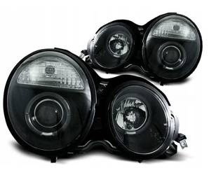 Svetlomety Mercedes W210 95-99 trieda E ringi čierne