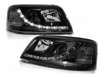 Nové svetlomety Vw T5 03-09 Black Led Drl