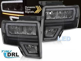 Predné svetlá pre Ford F150 MK12 08-14 čierne LED