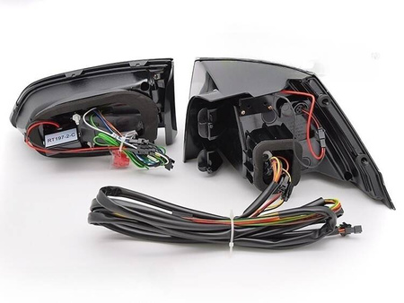 Červené dymové LED svetlá pre VW Golf 7 VII Variant