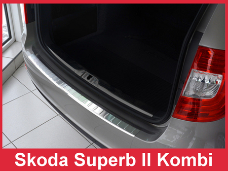Škoda Superb 2 kombi ochranná lišta zadného nárazníka