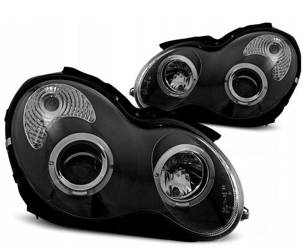 Svetlá Mercedes triedy C W203 00-04 čierne šošovky