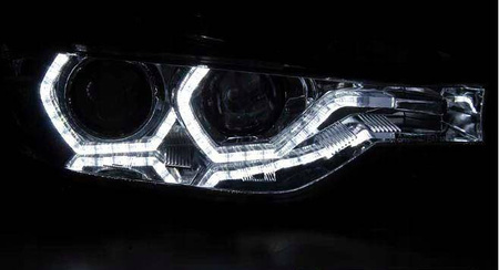 Bmw F30 F31 11-15 led chróm drl xenónové svetlá d1s