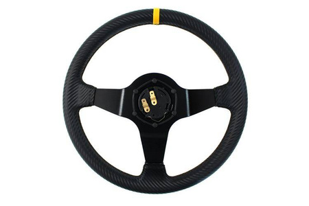 Riadidlá SLIDE 350mm offset:80mm Carbon Yellow Strip