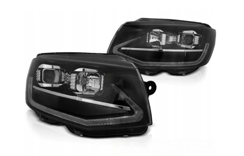 Čierna trubica Led Drl Dts lampy pre Vw T6 15-19