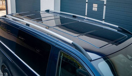 Lišty na strešný nosič pre VW Volkswagen Caddy 2003-2020 krátke chrómové