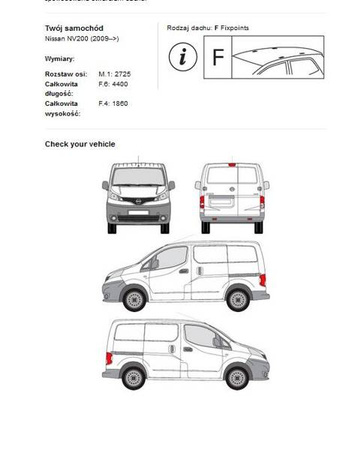 Strešný nosič Nissan NV200 2009-&gt