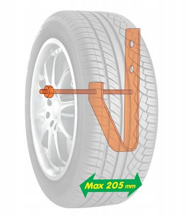 Nástenný vešiak na pneumatiky do auta 4ks.