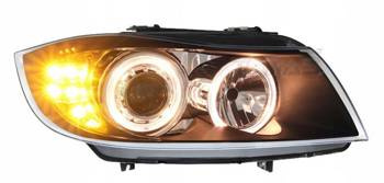 Svetlomety svetlomety bmw e90 e91 čierne ringi