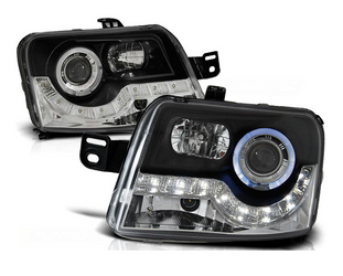 Svetlomety Fiat Panda 03- Black Led