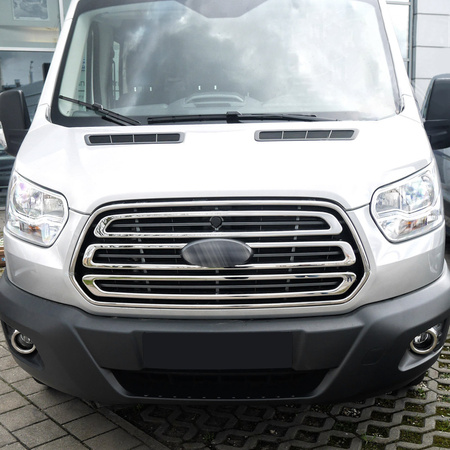 Lišty prednej masky GRILL Ford Transit 2013+